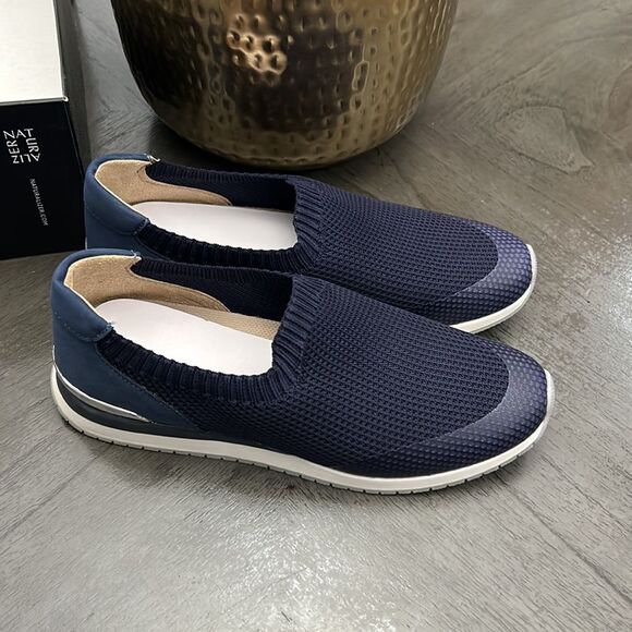 Naturalizer Lafayette French Navy Knit Slip-On Sneakers - Picture 5 of 10